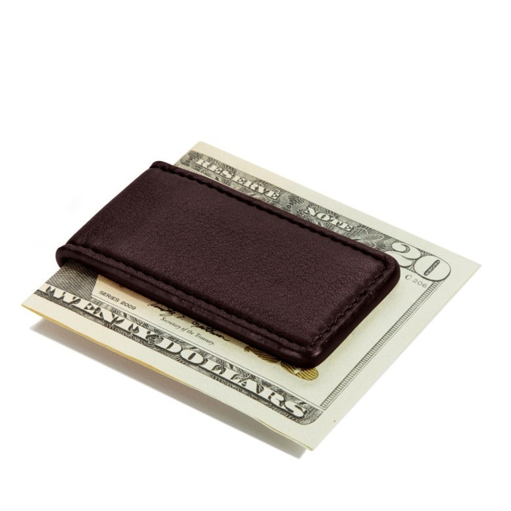 Leatherology Magnetic Money Clip, Brown